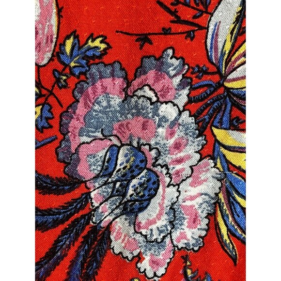 Maeve Floral Top XL Red Boho Indie Folk Peasant Preppy Resort Festival Western - Picture 7 of 9